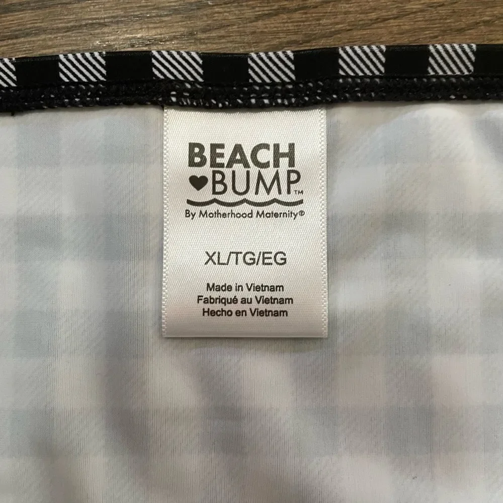 NWT • Beach Bump Gingham Maternity Bikini Bottoms • size XL